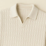 Noir Ribbed Polo FERNACHE