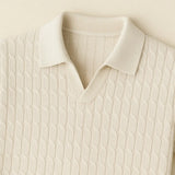 Noir Ribbed Polo FERNACHE