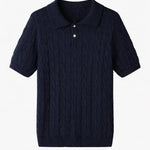 BIELLA Cable Knit Polo FERNACHE