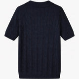 BIELLA Cable Knit Polo FERNACHE