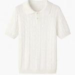 BIELLA Cable Knit Polo FERNACHE