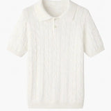 BIELLA Cable Knit Polo FERNACHE