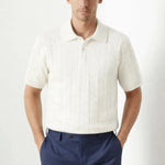 BIELLA Cable Knit Polo FERNACHE