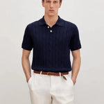 BIELLA Cable Knit Polo FERNACHE