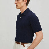 BIELLA Cable Knit Polo FERNACHE