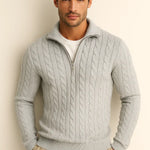 Cable Knit Half-Zip Sweater FERNACHE