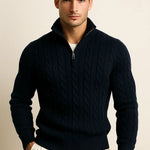 Cable Knit Half-Zip Sweater FERNACHE