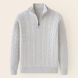 Cable Knit Half-Zip Sweater FERNACHE