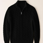 Cable Knit Half-Zip Sweater FERNACHE