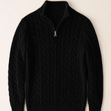 Cable Knit Half-Zip Sweater FERNACHE