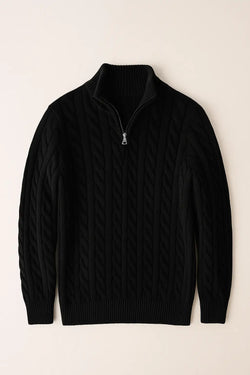 Cable Knit Half-Zip Sweater FERNACHE