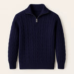 Cable Knit Half-Zip Sweater FERNACHE