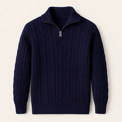 Cable Knit Half-Zip Sweater FERNACHE
