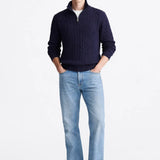 Cable Knit Half-Zip Sweater
