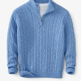 Cable Knit Half-Zip Sweater