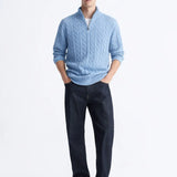 Cable Knit Half-Zip Sweater