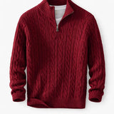 Cable Knit Half-Zip Sweater