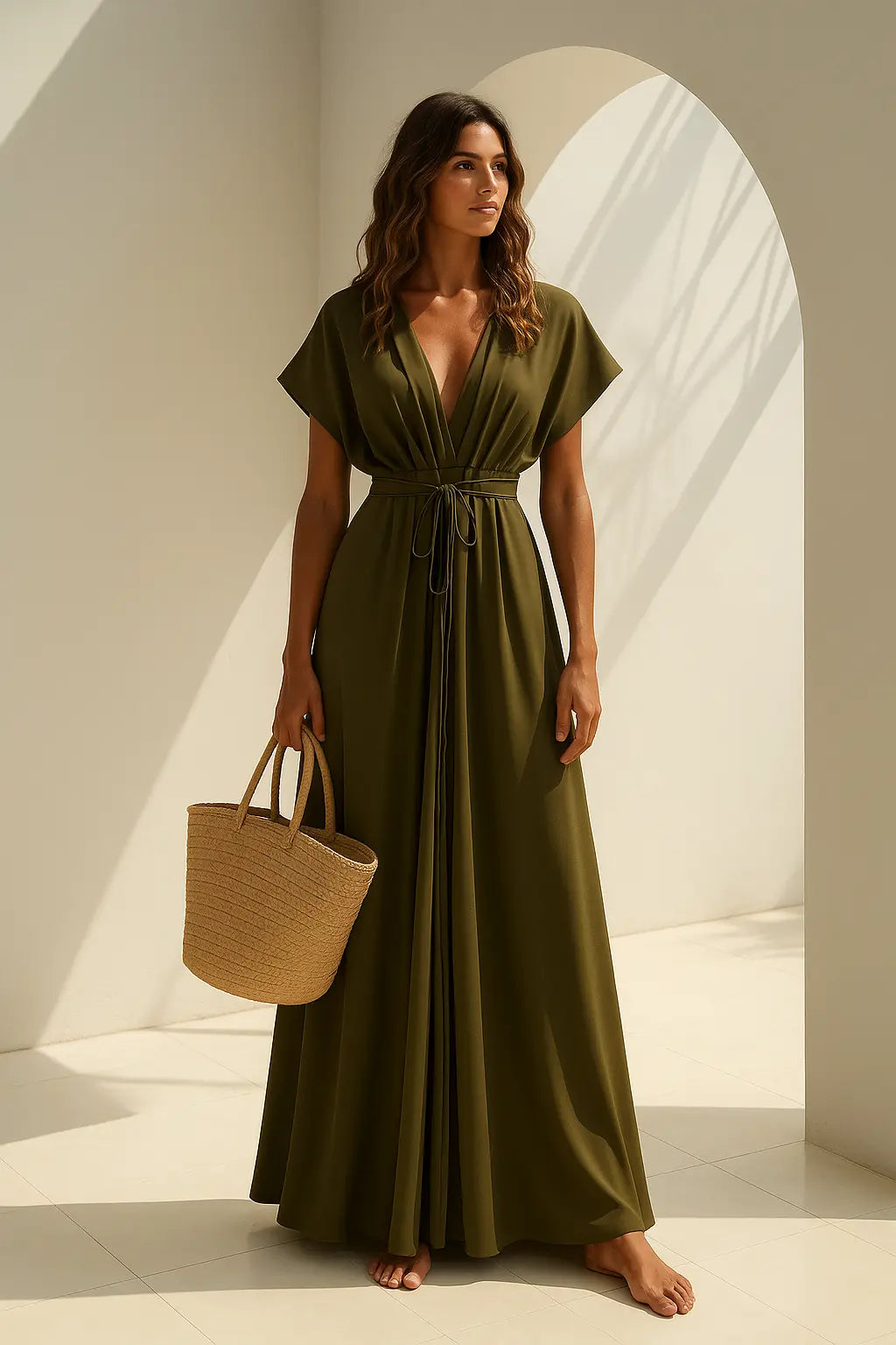 Olive Reverie Dress FERNACHE