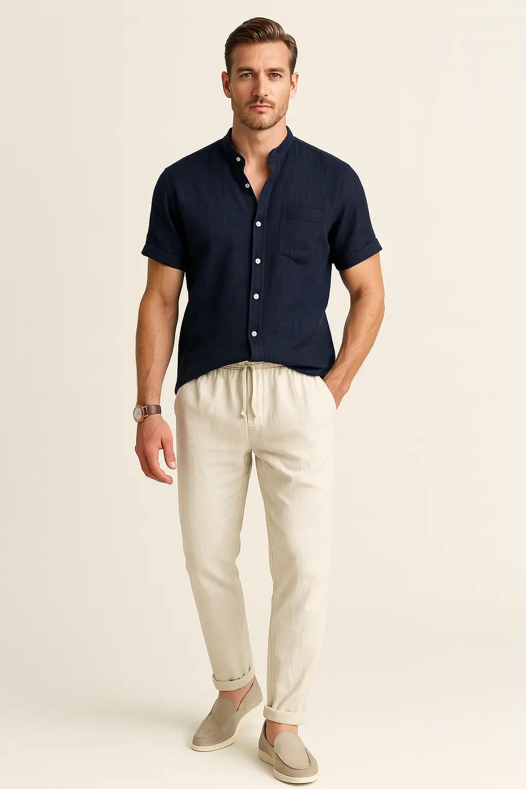 Old Money Outfit - Dark Blue Fernache