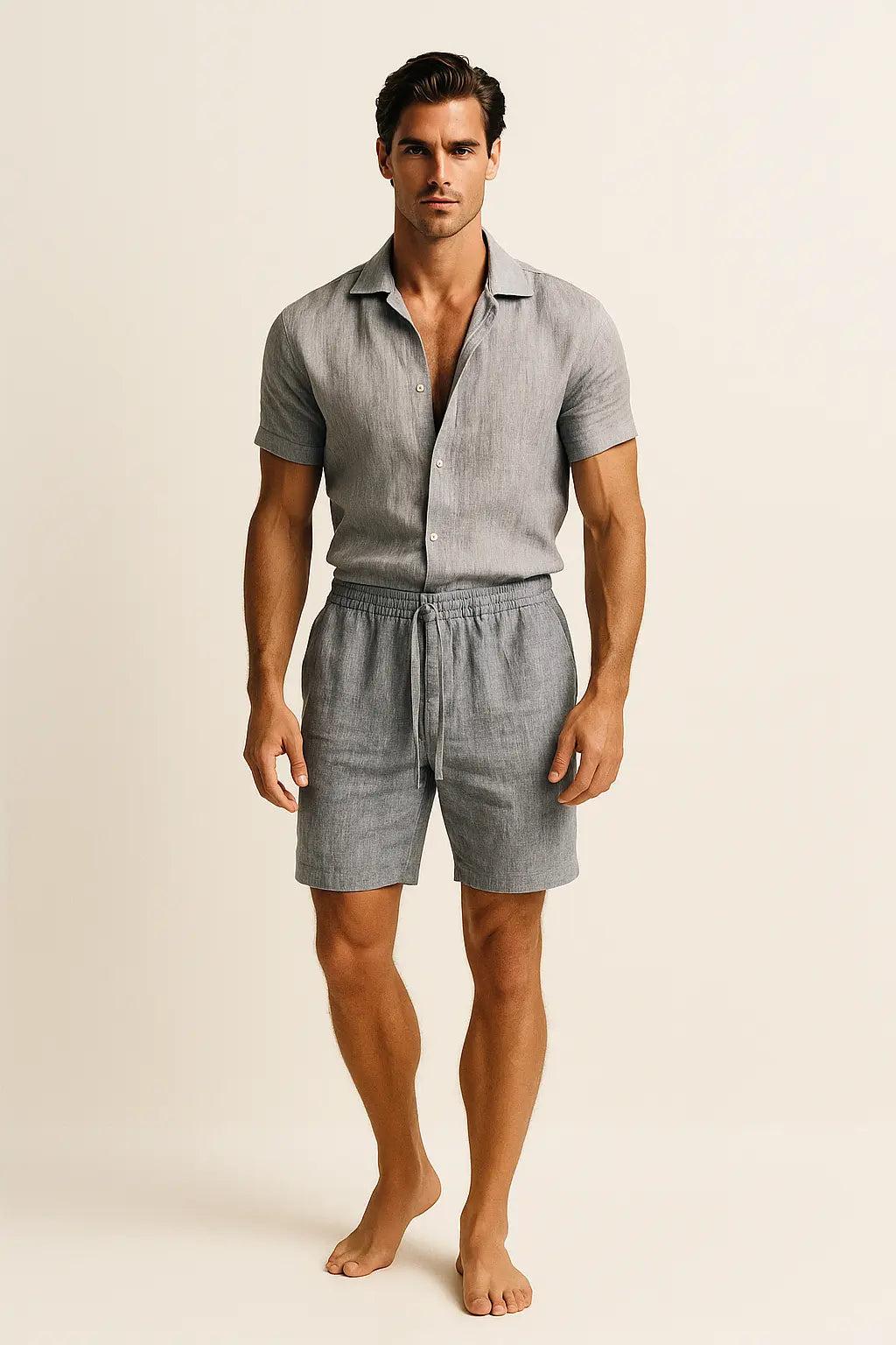 Fez Linen Shorts Fernache