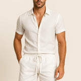 Fez Linen Shorts Fernache