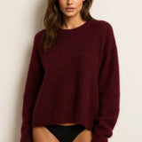 Cozy Fuzzy Knit Sweater FERNACHE