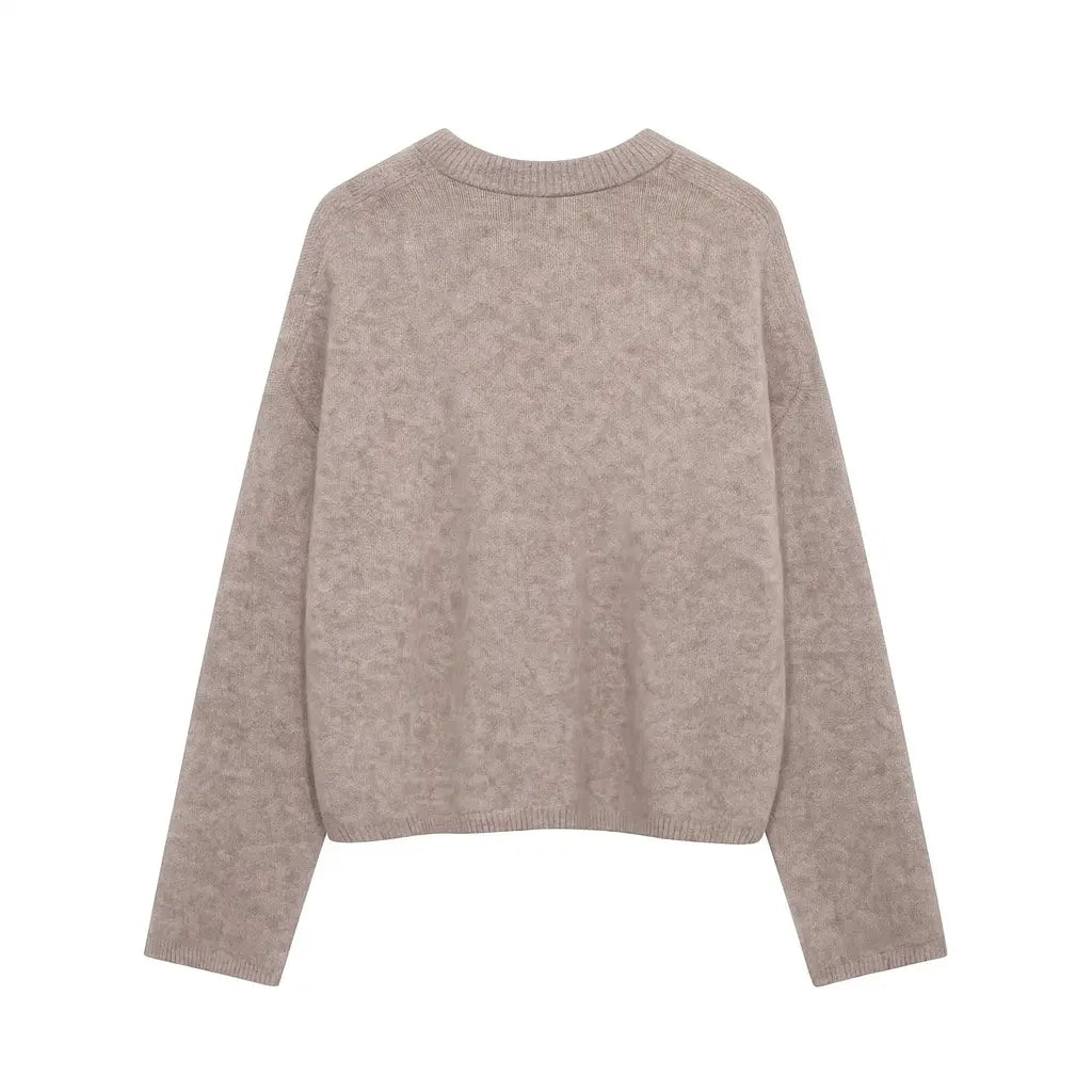 Cozy Fuzzy Knit Sweater FERNACHE