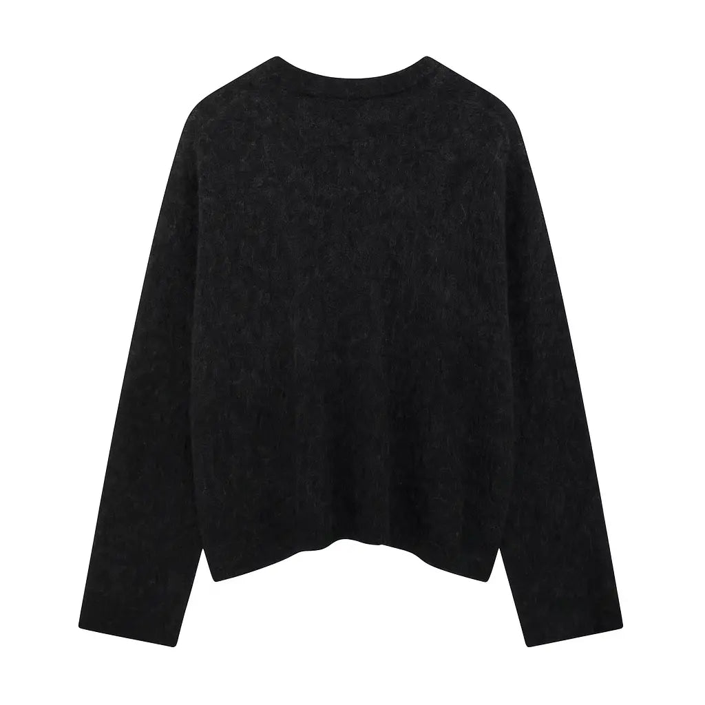 Cozy Fuzzy Knit Sweater FERNACHE