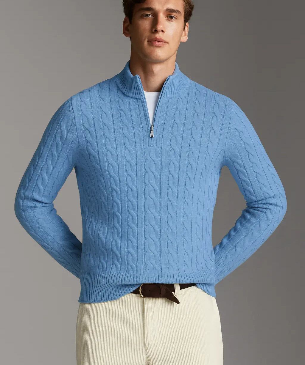 Cashmere Zip Pullover FERNACHE