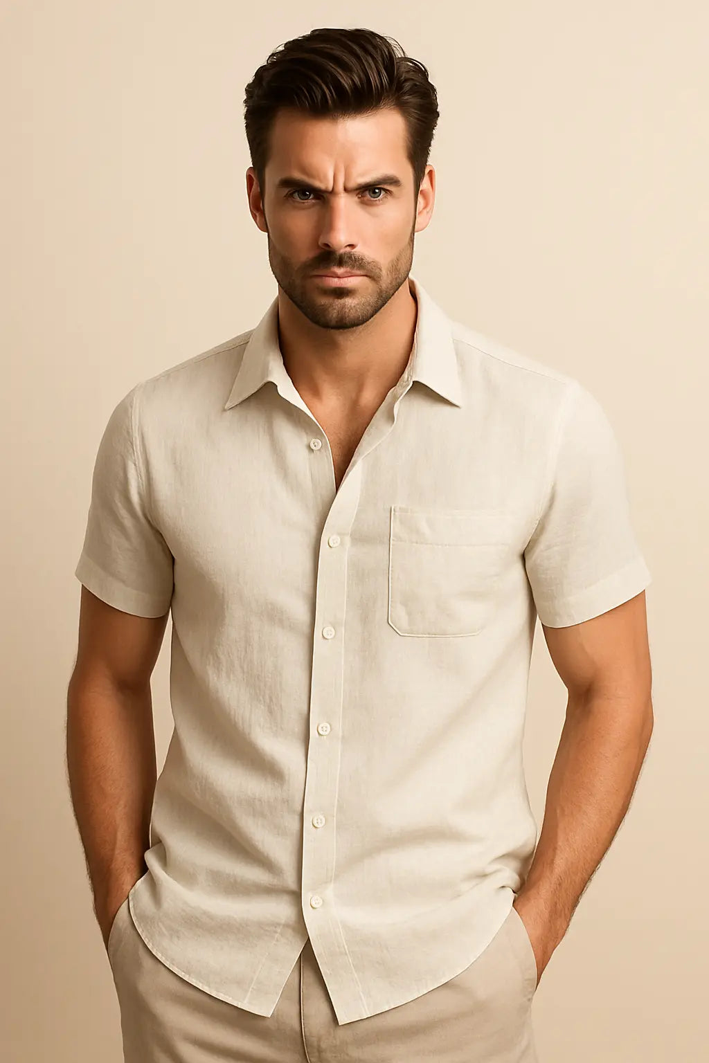 Cannes Linen Shirt Fernache