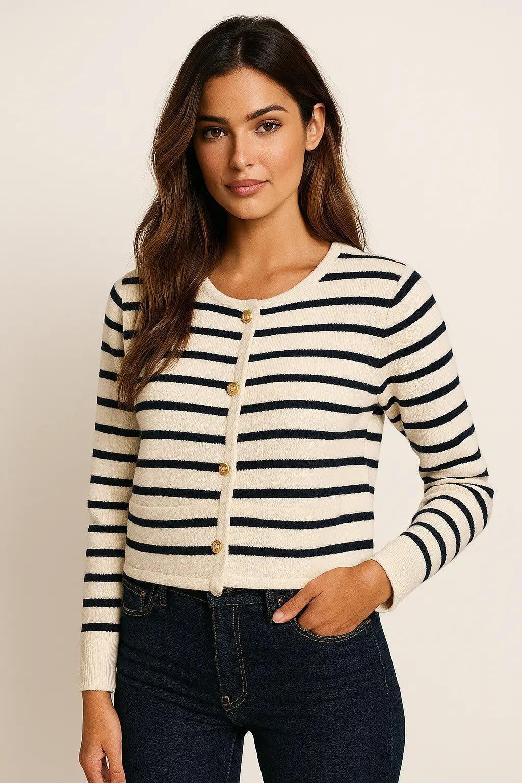 Yacht Striped Cardigan FERNACHE