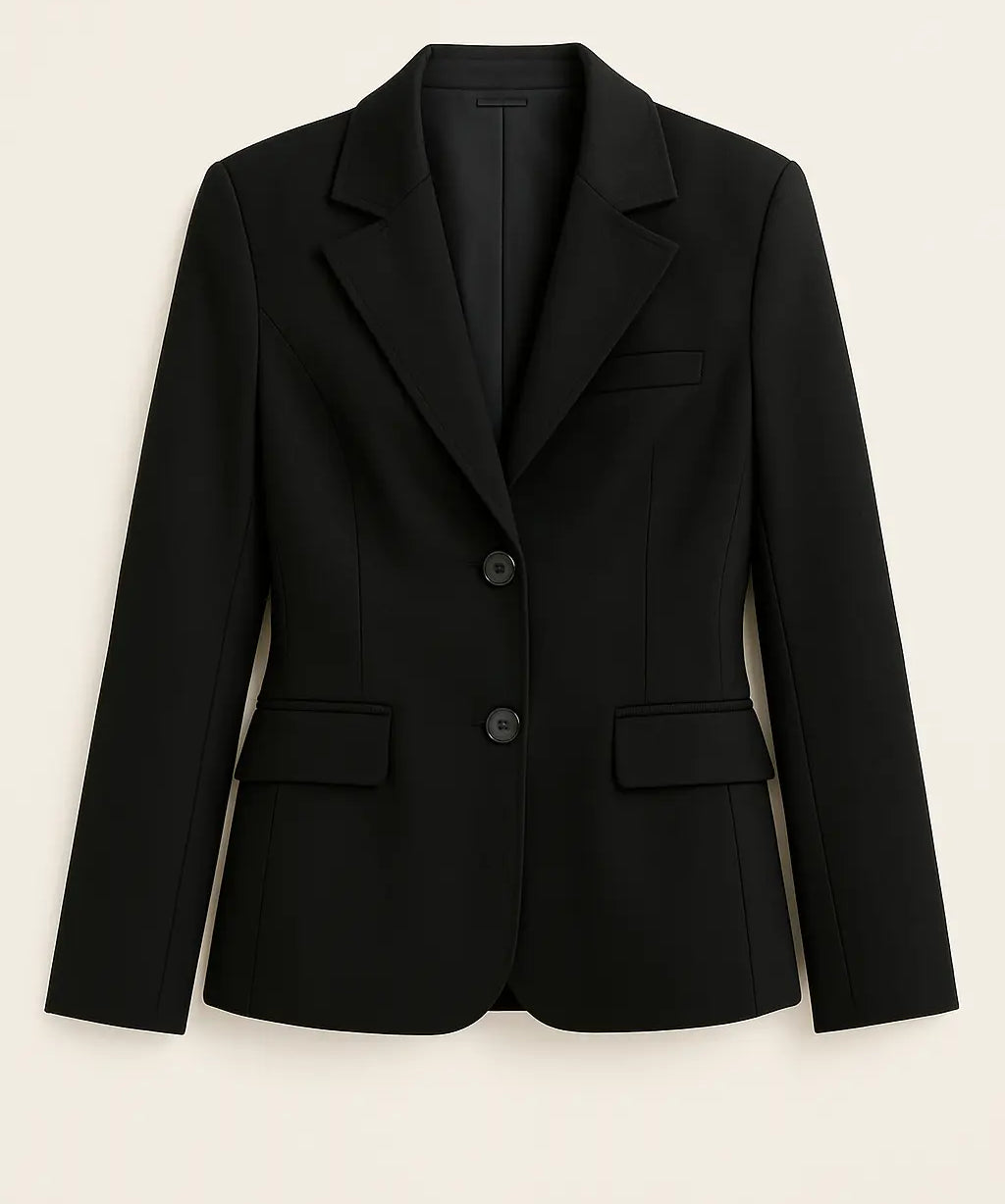 Black embroidered silhouette Blazer FERNACHE