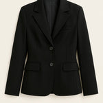 Black embroidered silhouette Blazer FERNACHE