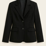 Black embroidered silhouette Blazer FERNACHE