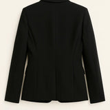Black embroidered silhouette Blazer FERNACHE