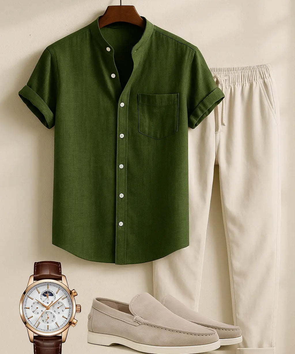 Old Money Outfit - Green Fernache