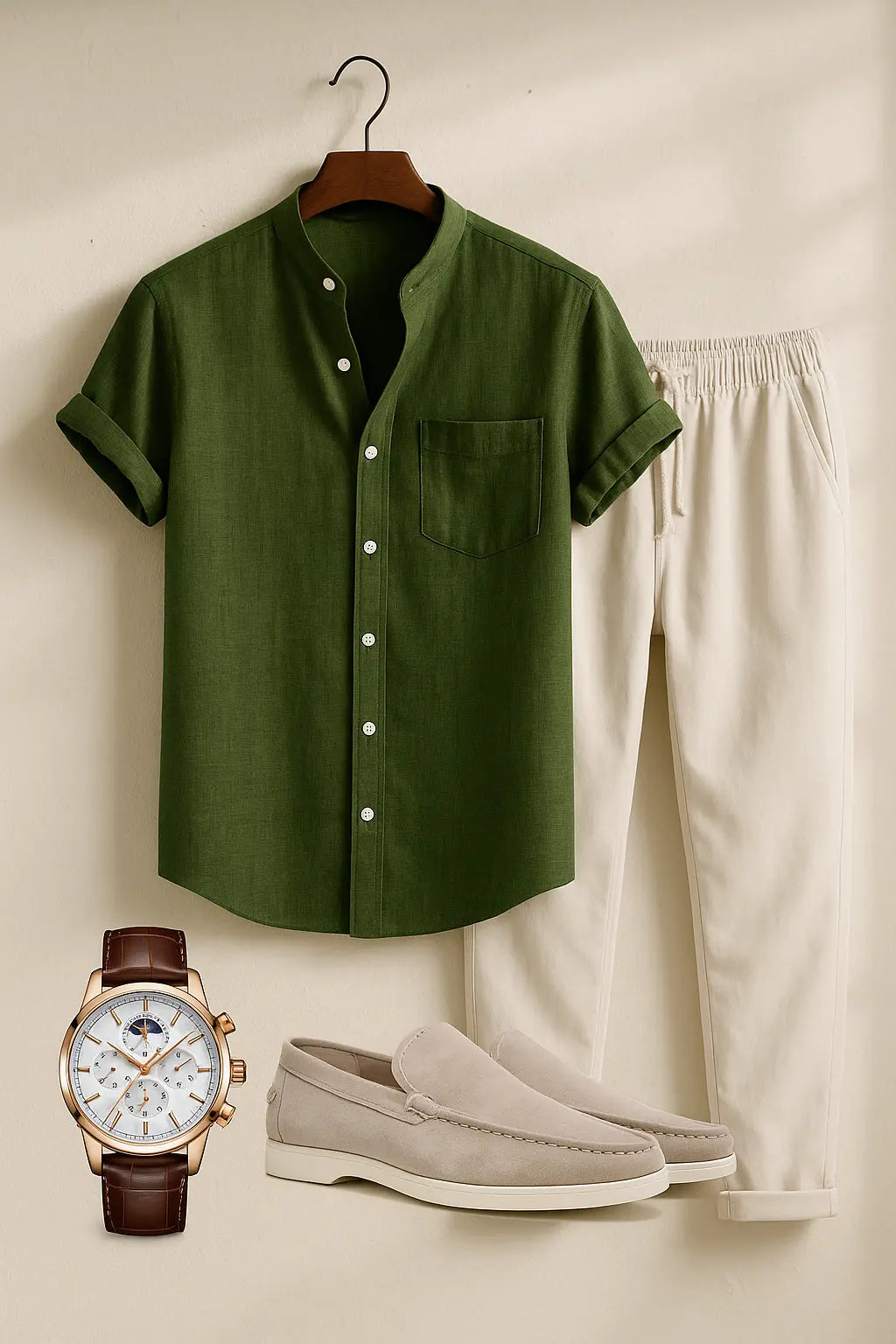 Old Money Outfit - Green Fernache