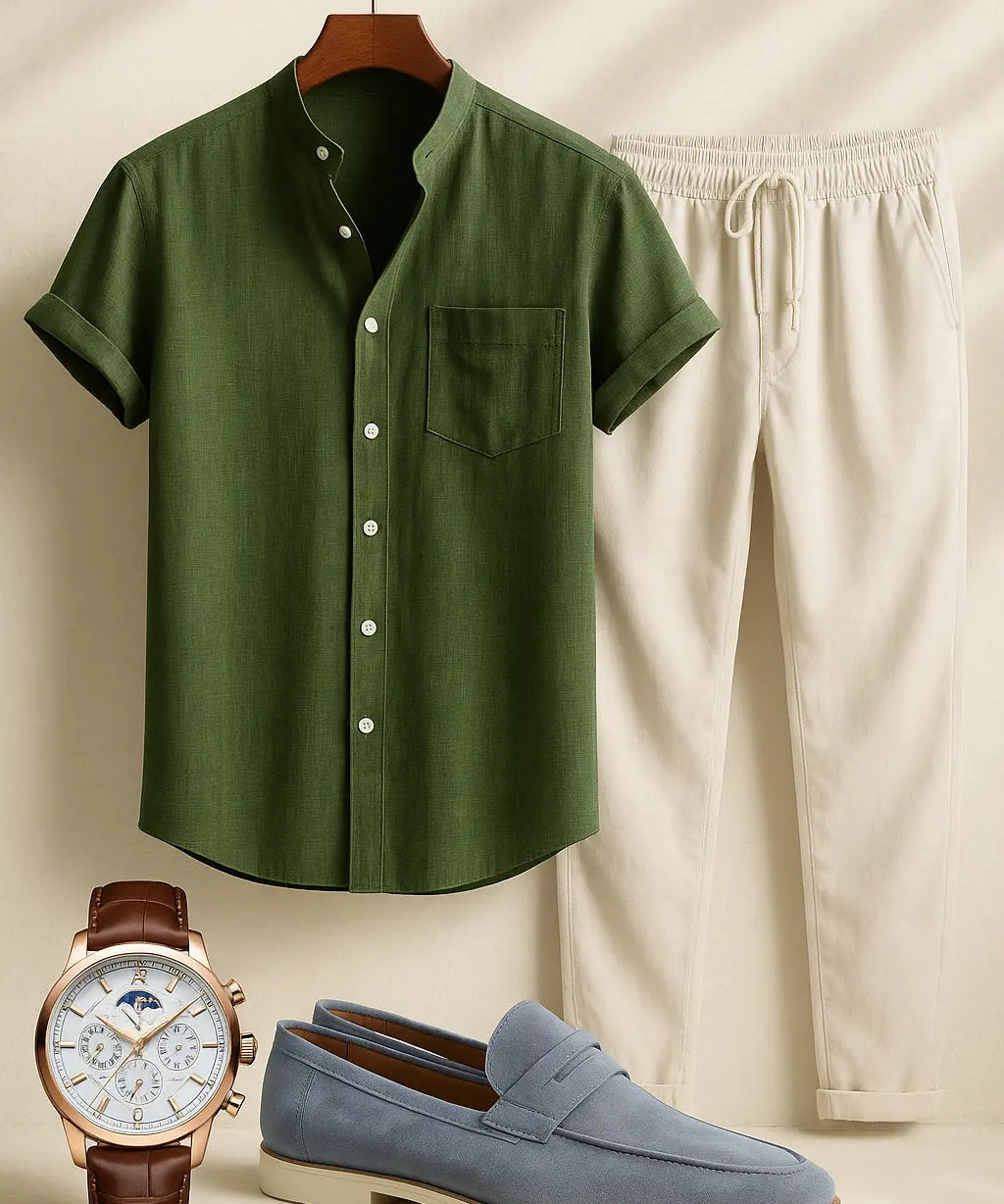 Old Money Outfit - Green Fernache