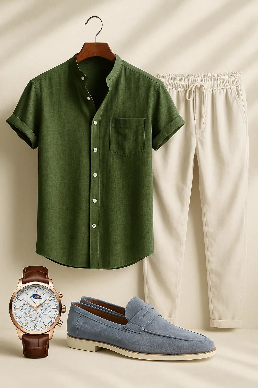 Old Money Outfit - Green Fernache