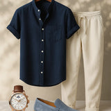 Old Money Outfit - Dark Blue Fernache
