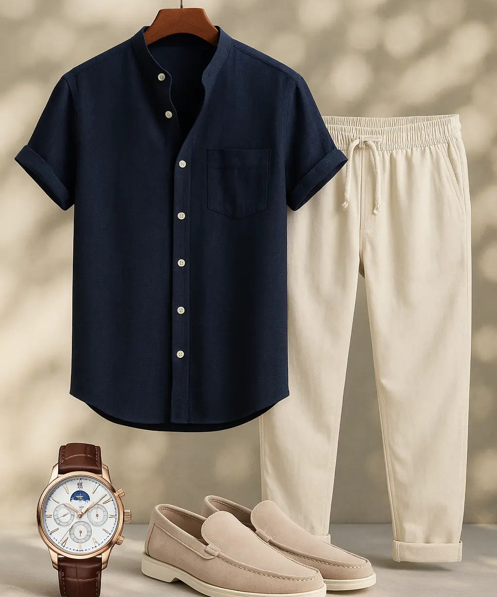 Old Money Outfit - Dark Blue Fernache