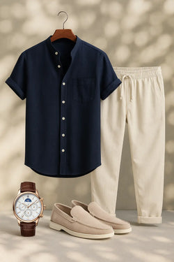 Old Money Outfit - Dark Blue Fernache