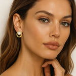Golden Pearl Earrings FERNACHE