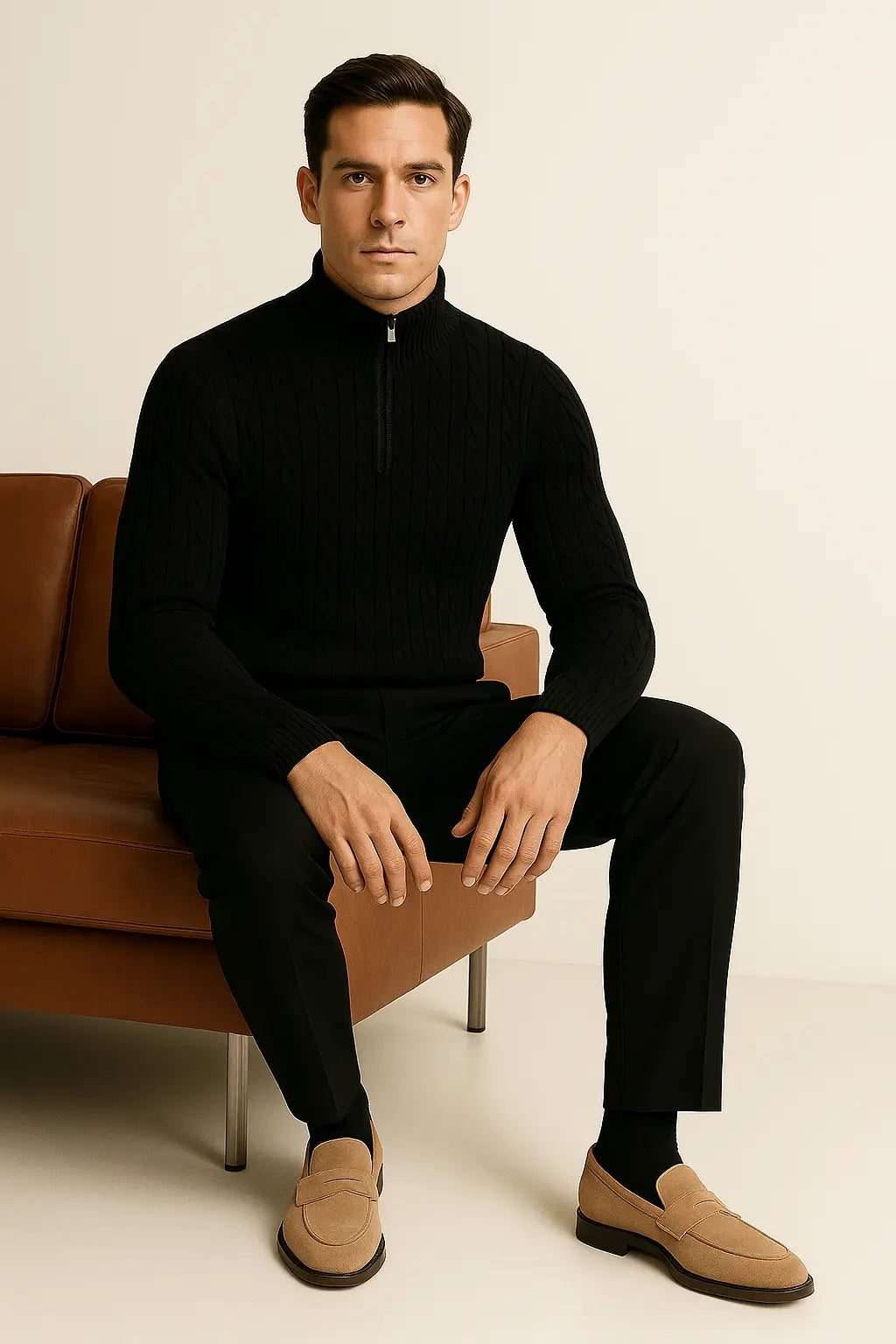 Cashmere Zip Pullover FERNACHE