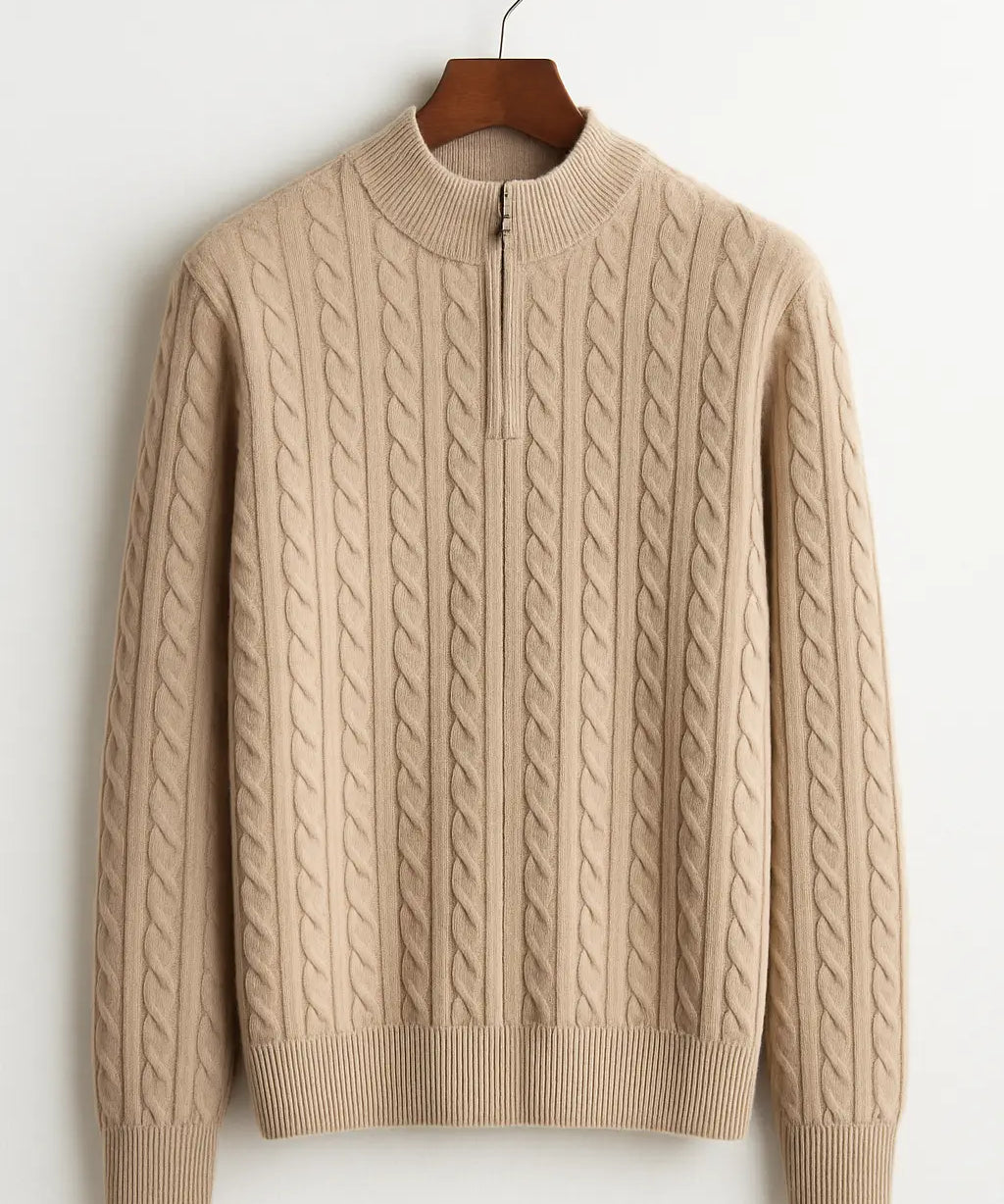Cashmere Zip Pullover FERNACHE