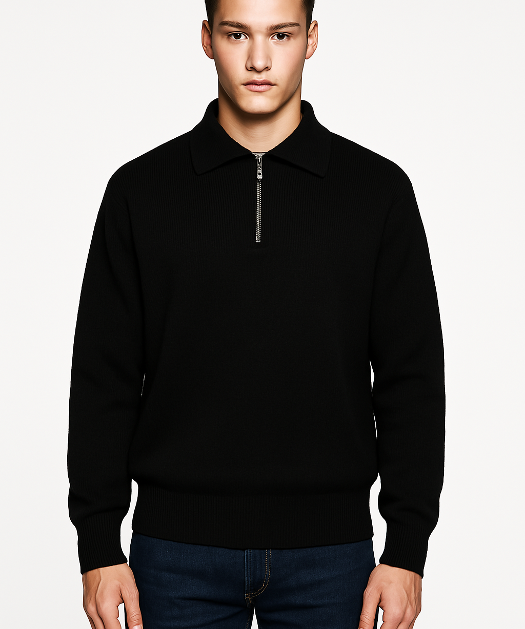 Knitted Zip Sweater
