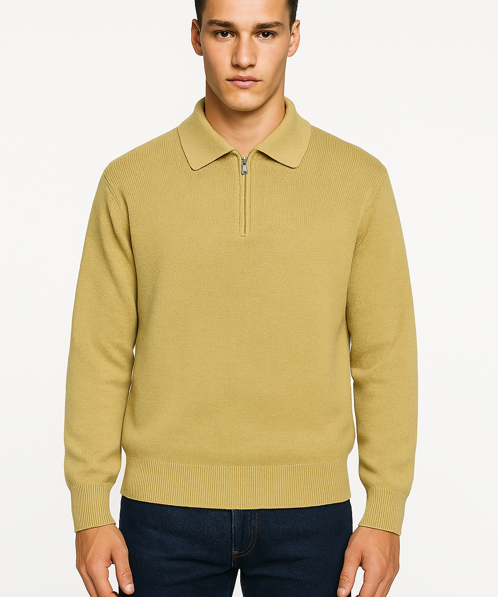Knitted Zip Sweater