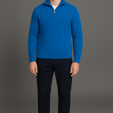 Cable Knit Half-Zip Sweater