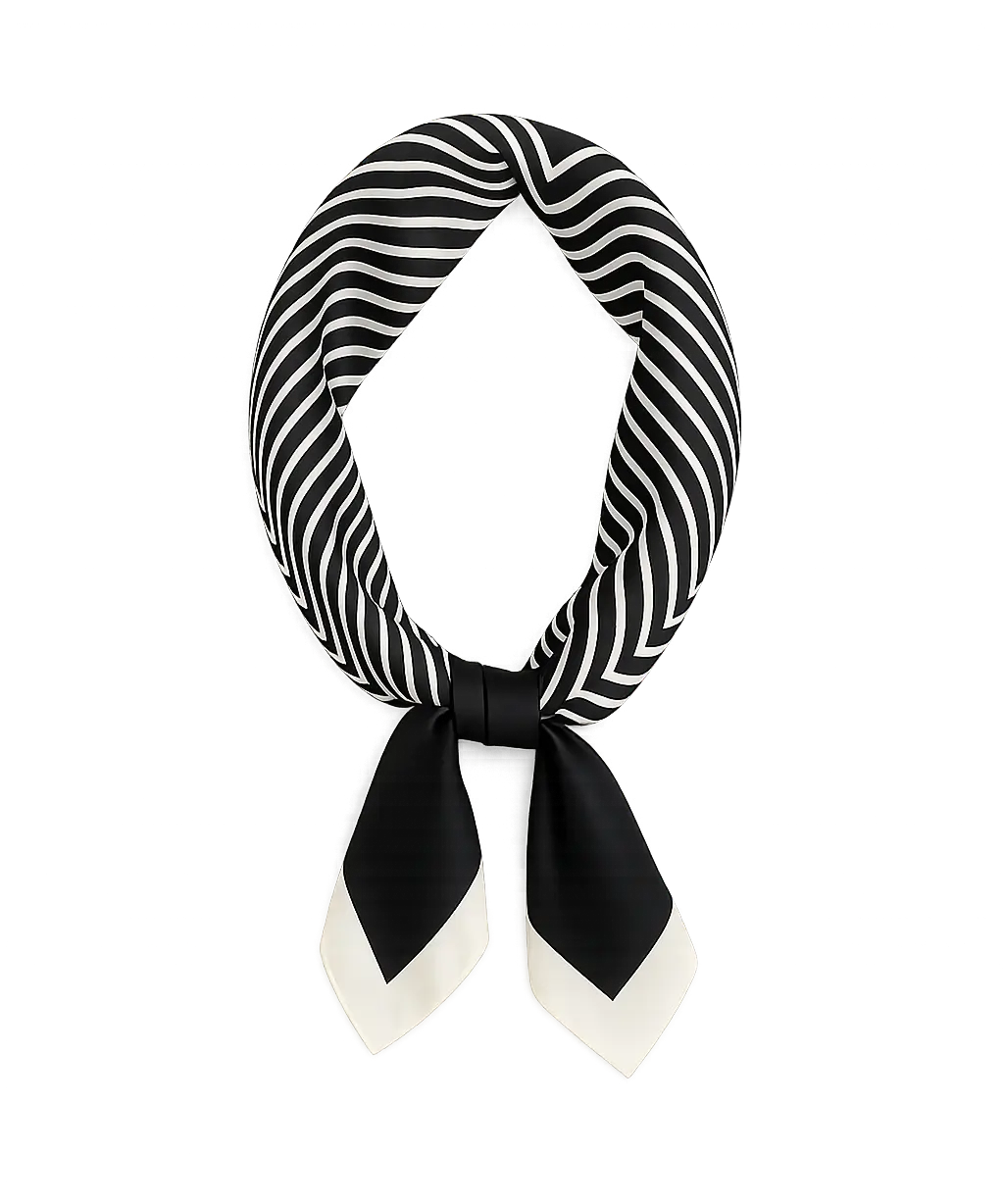 Cielé Scarf produktbild svart/vit