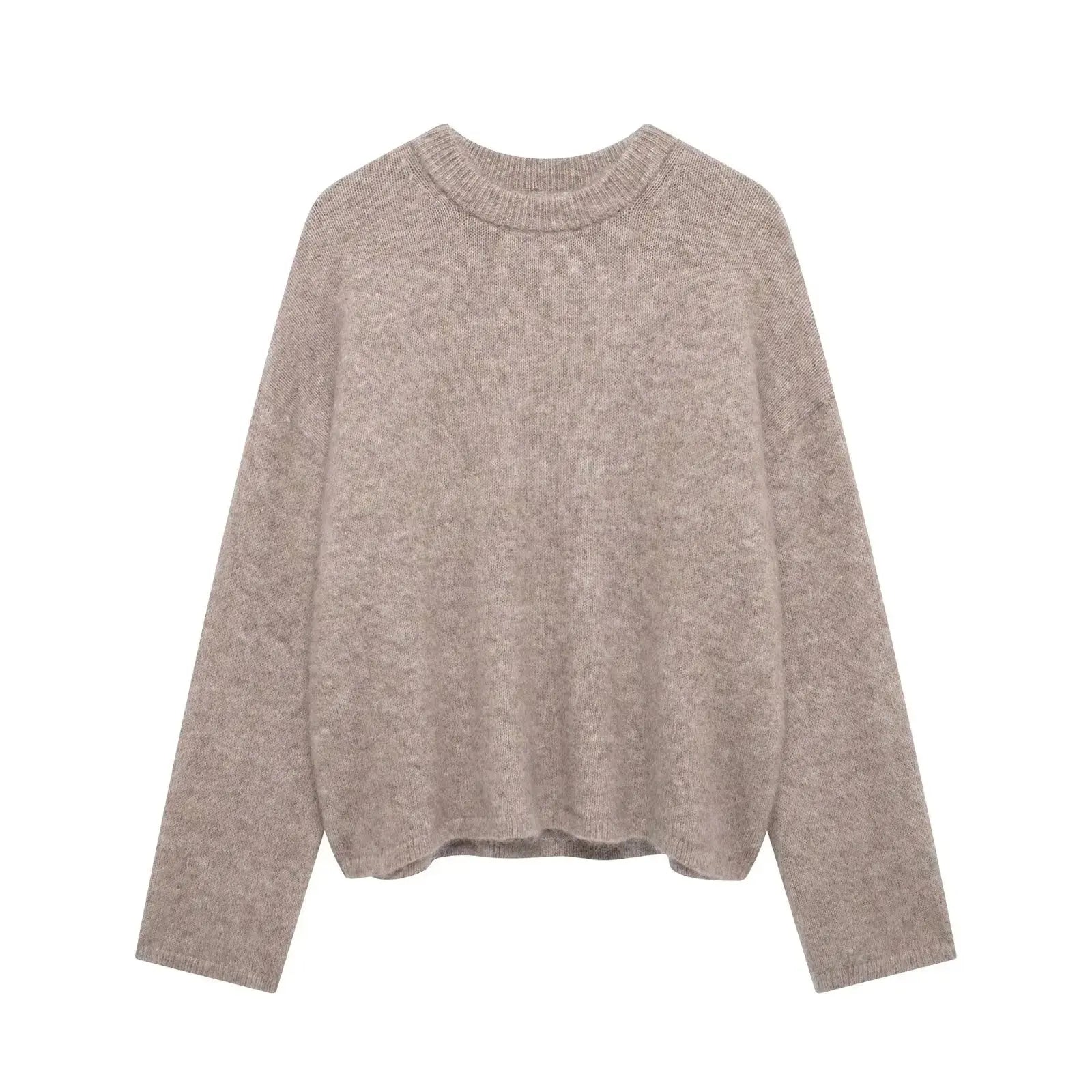 Cozy Fuzzy Knit Sweater FERNACHE beige